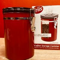 Coffee Storage Vault  Stainless Large size Red